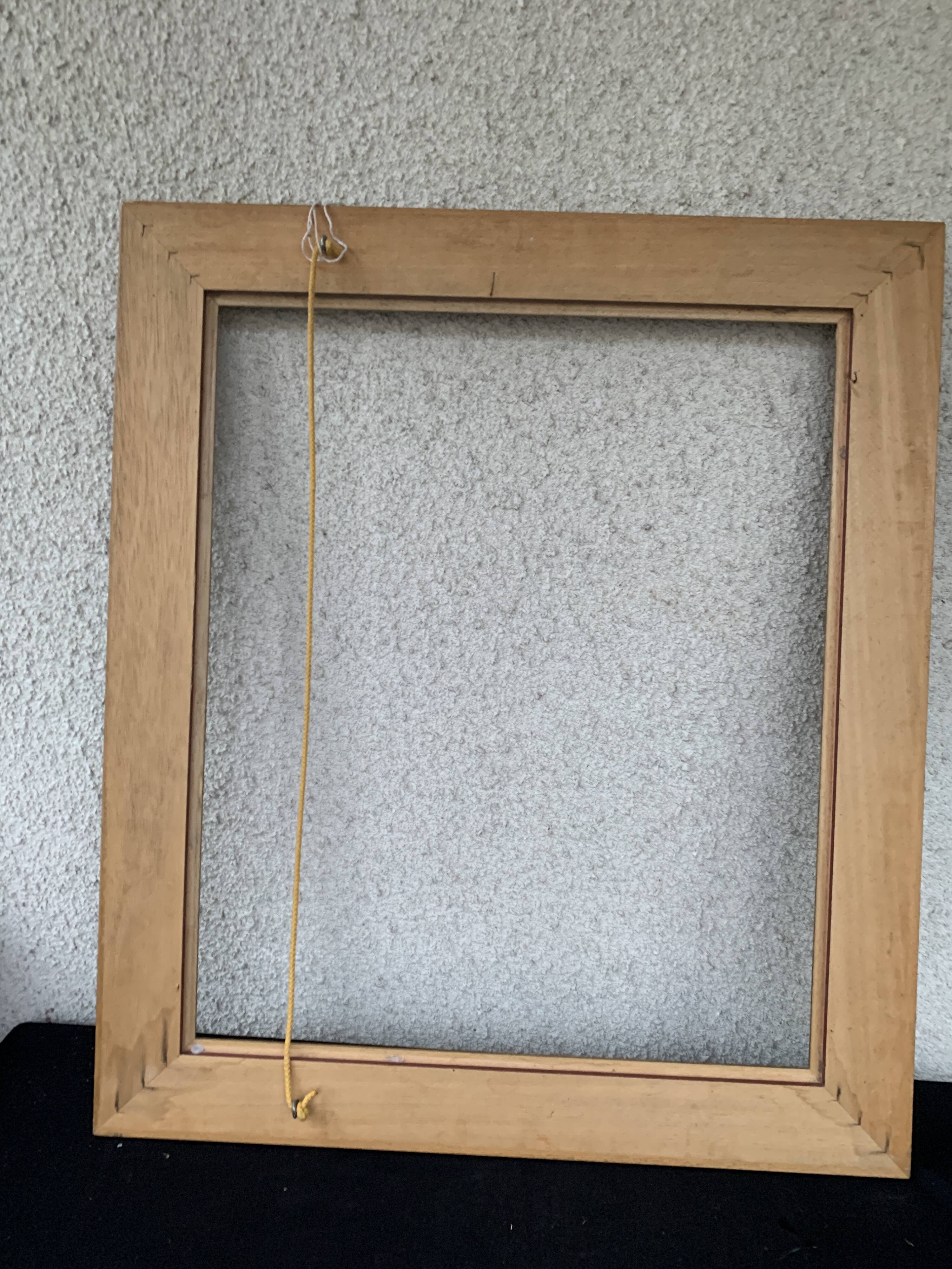 Antique style rectangular wooden frame 62 x 53 cm