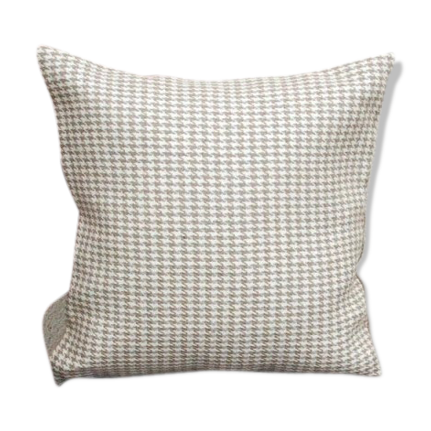 Coussin en lin "pied de poule" 40x40 cm