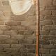 Danish pine floor lamp 1970 vintage