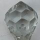 Bubble and purple blown glass decanter and faceted cut glass cap