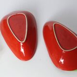 Pair of Saint Clément barbotine dishes