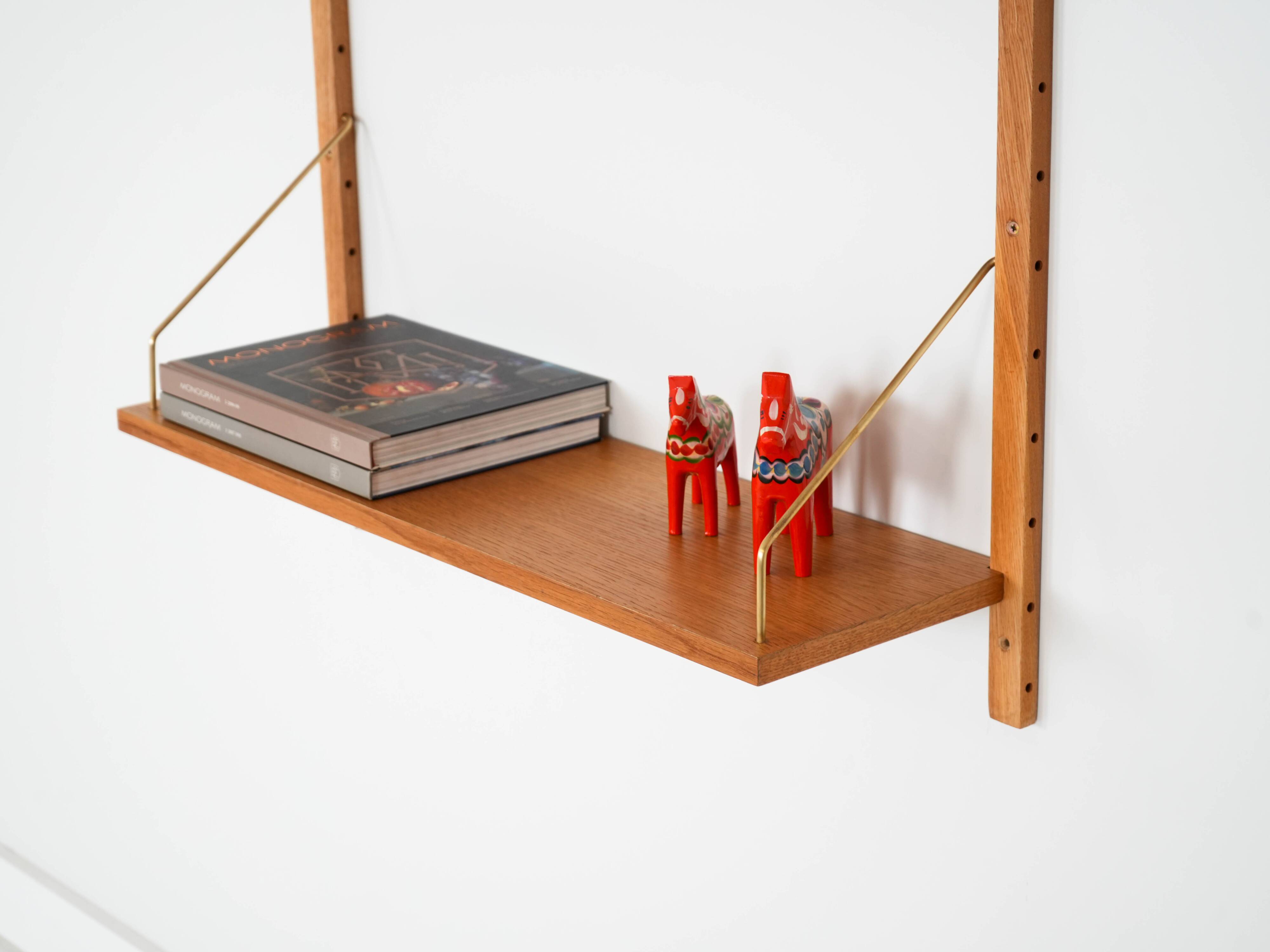 Oak shelving unit, Danish design, 1960s, manufactured in Denmark