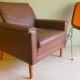 Danish mid century lounge chair in leather, 1960s