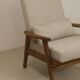 Scandinavian armchair 1960 rounded armrests