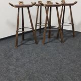 Quatre tabourets de bar espagnols vintage