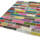 Handmade anatolian overdyed 176 cm x 227 cm multicolor patchwork carpet