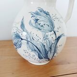 Broc de toilette vase Sarreguemines tulipes