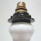 White porcelain lamp foot design geometric decoration 70s