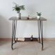 Vintage Formica and wrought iron rolling dessert trolley/side table.