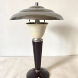 Art Deco mushroom lamp in bakelite and chrome