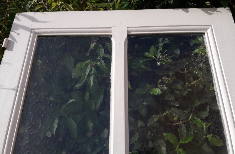 Old translucent glazed communication door 82.5x214.2cm (2)