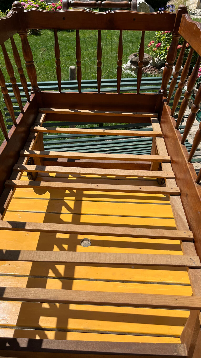 Vintage walnut children's bed