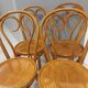 Suite de 4 chaises de bistrot bois courbé