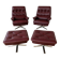 Vintage Swedish Arne Norell lounge chairs and matching stools 1970s