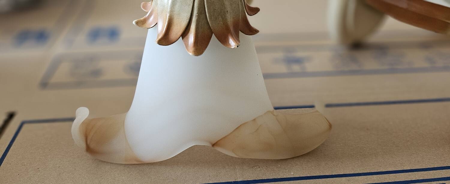 Pair of glass paste wall lights