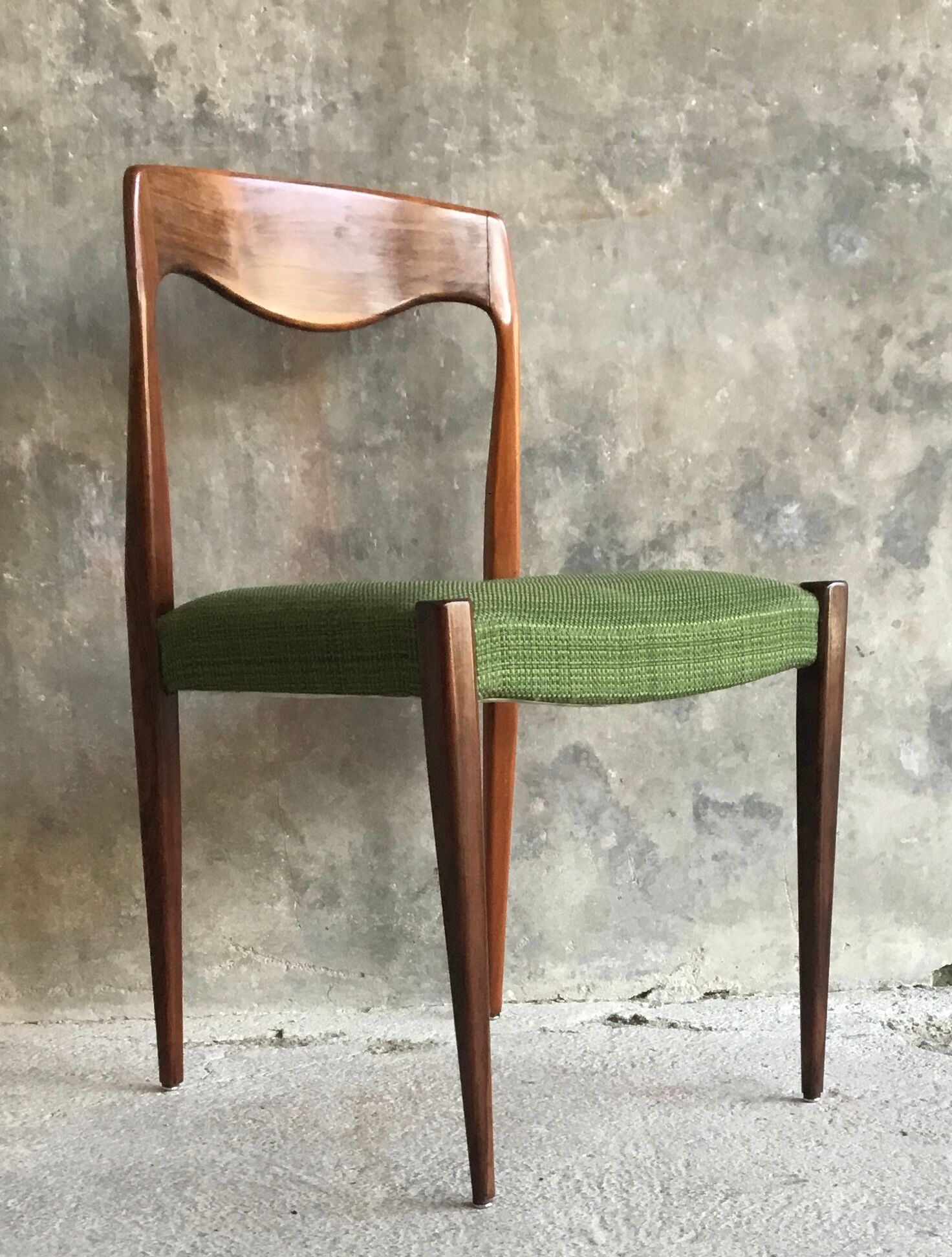 Scandinavian møller chair in teak and fabrics - 1960