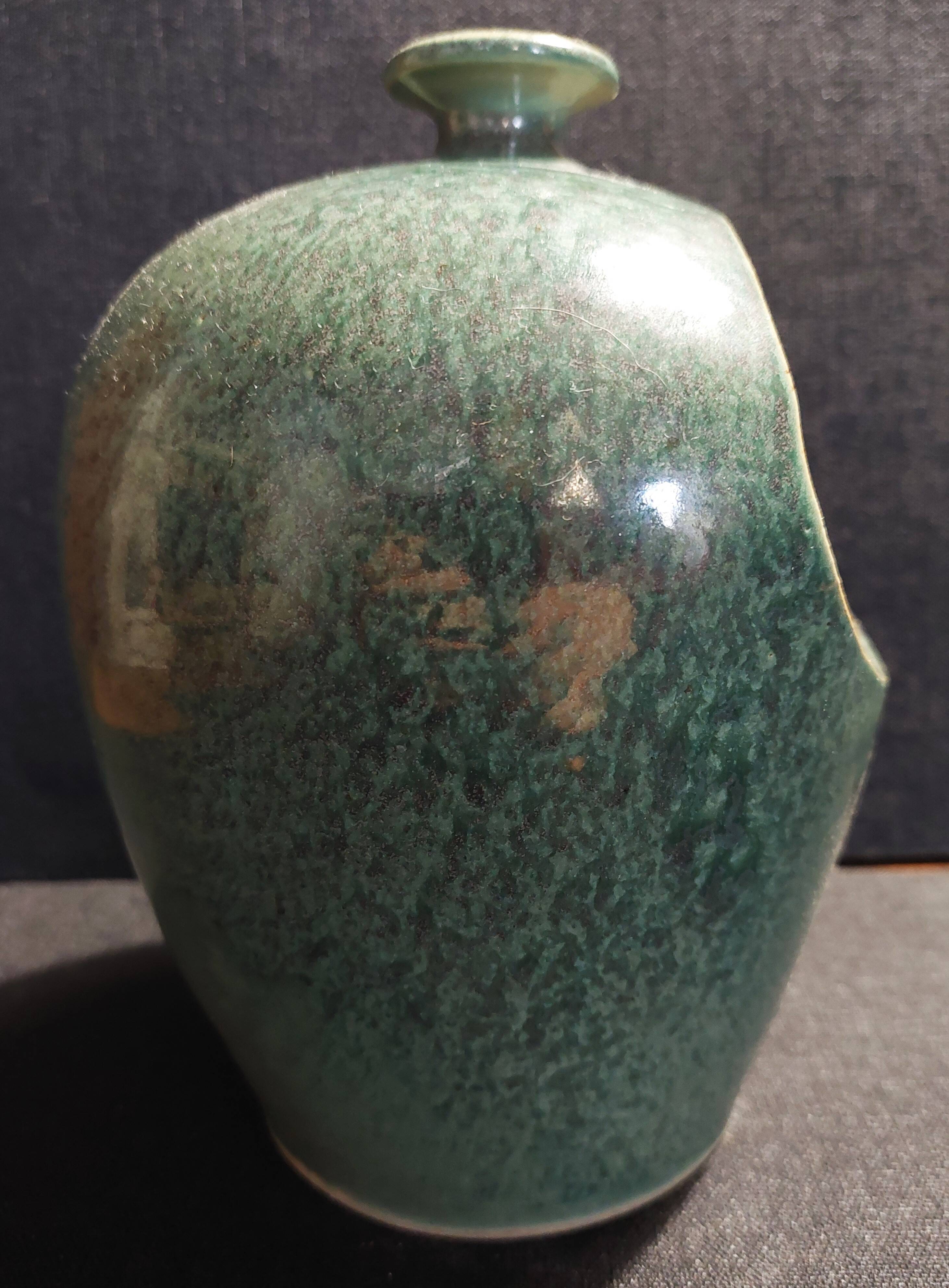 Vintage stoneware salt pot