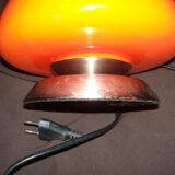 Vintage lamp in the shape of orange mushroom "UFO touch lamp"
