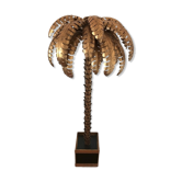 Lampadaire palmier métal doré des années 70