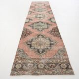 3x12 Rug For Hallway Dark Salmon  Persian Turkish Runner Rug, 82x364Cm SK 5242