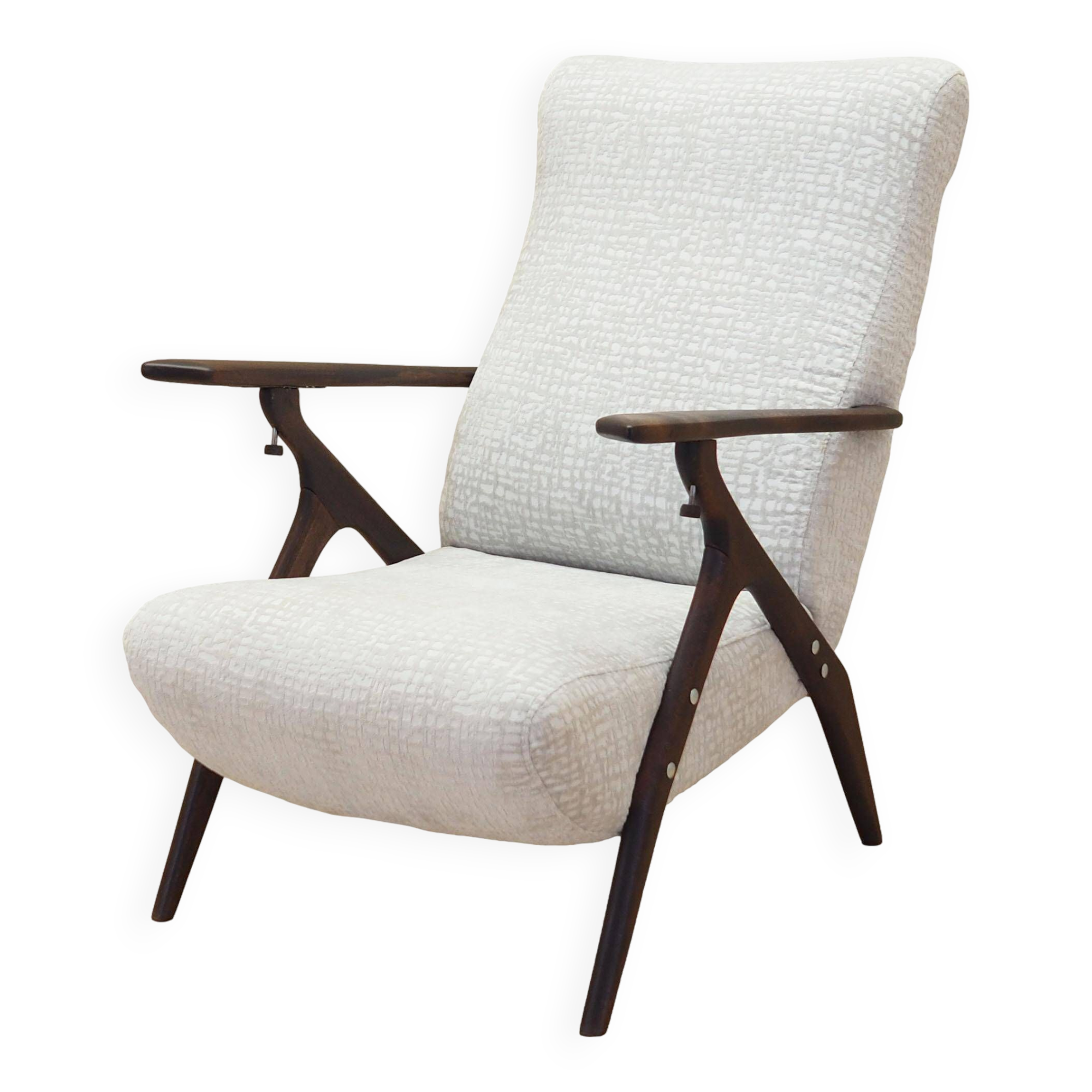 Beech armchair, Italian design, 1970s, production: Italy