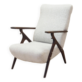 Beech armchair, Italian design, 1970s, production: Italy