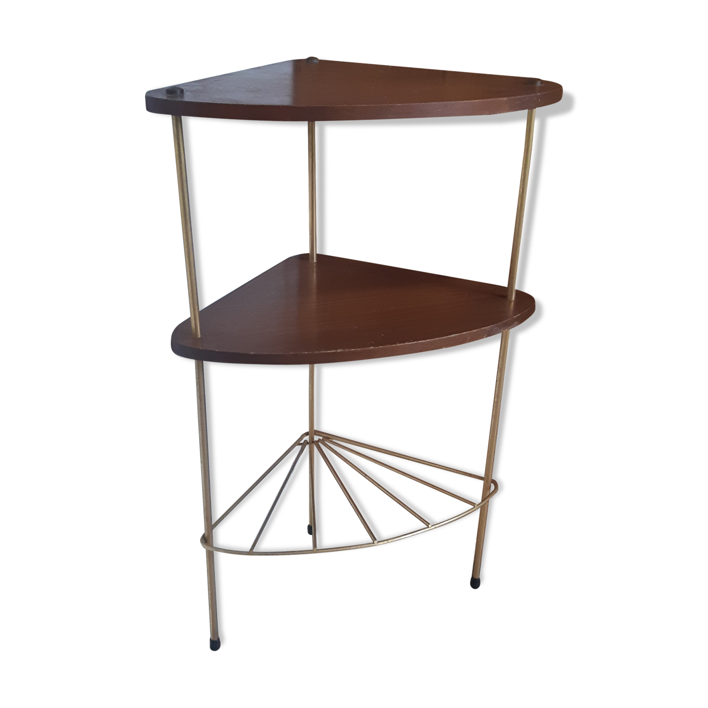 Gold metal corner shelf