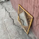 Rattan mirror