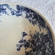 Grande vasque ancienne anglaise A.B & Co modèle May – flow blue floral