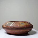 Vintage pre-Columbian style handcrafted ceramic decorative bowl