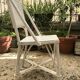Chaise de jardin en rotin blanche