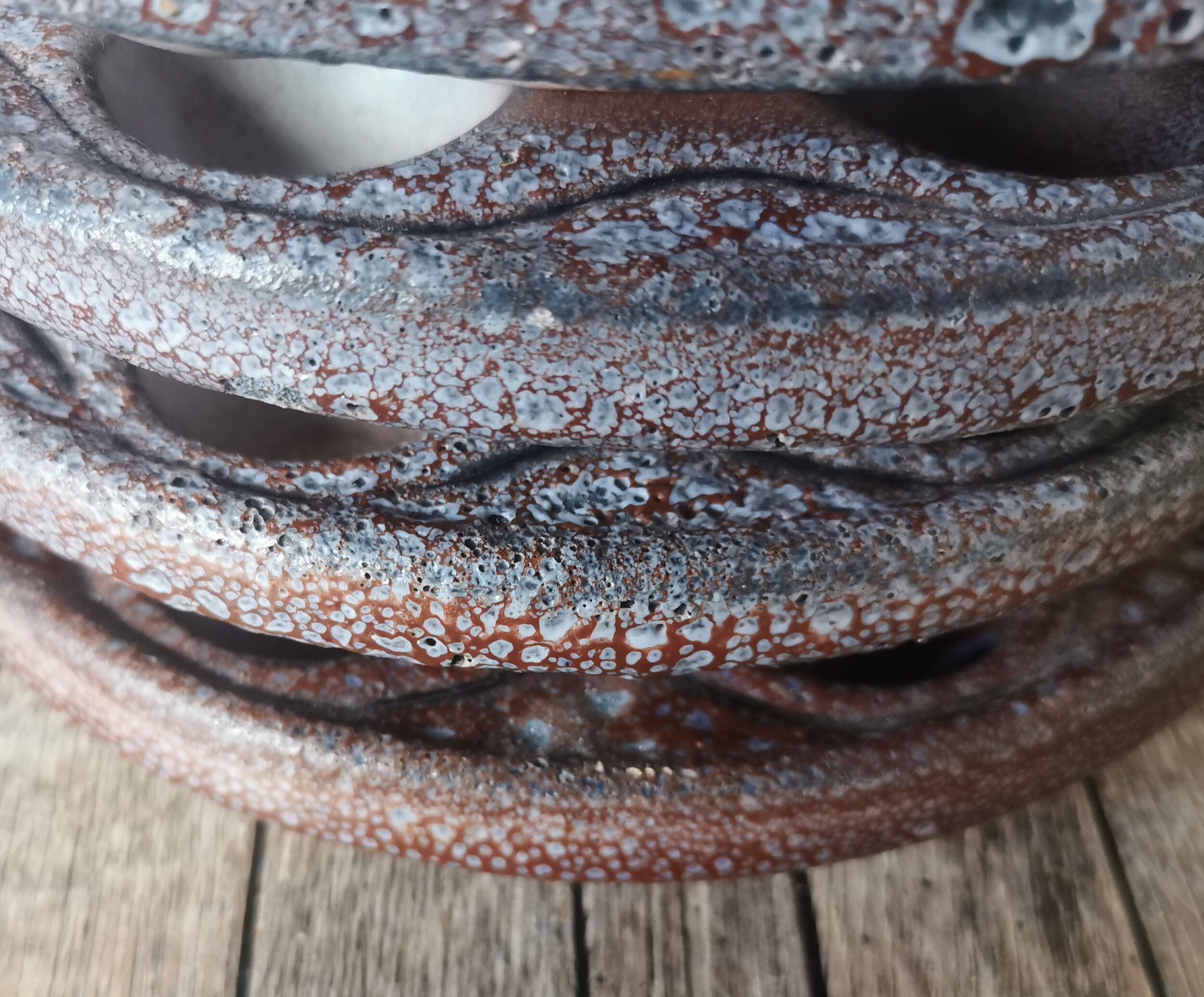 6 glazed ceramic snail plates