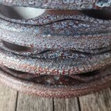 6 glazed ceramic snail plates