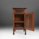 Sculptural Art Deco Nightstand in Dark-Stained Wood, Belgium 1930s