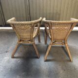 Vintage rattan armchairs 70s