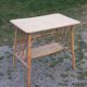 Console bureau en rotin des années 50