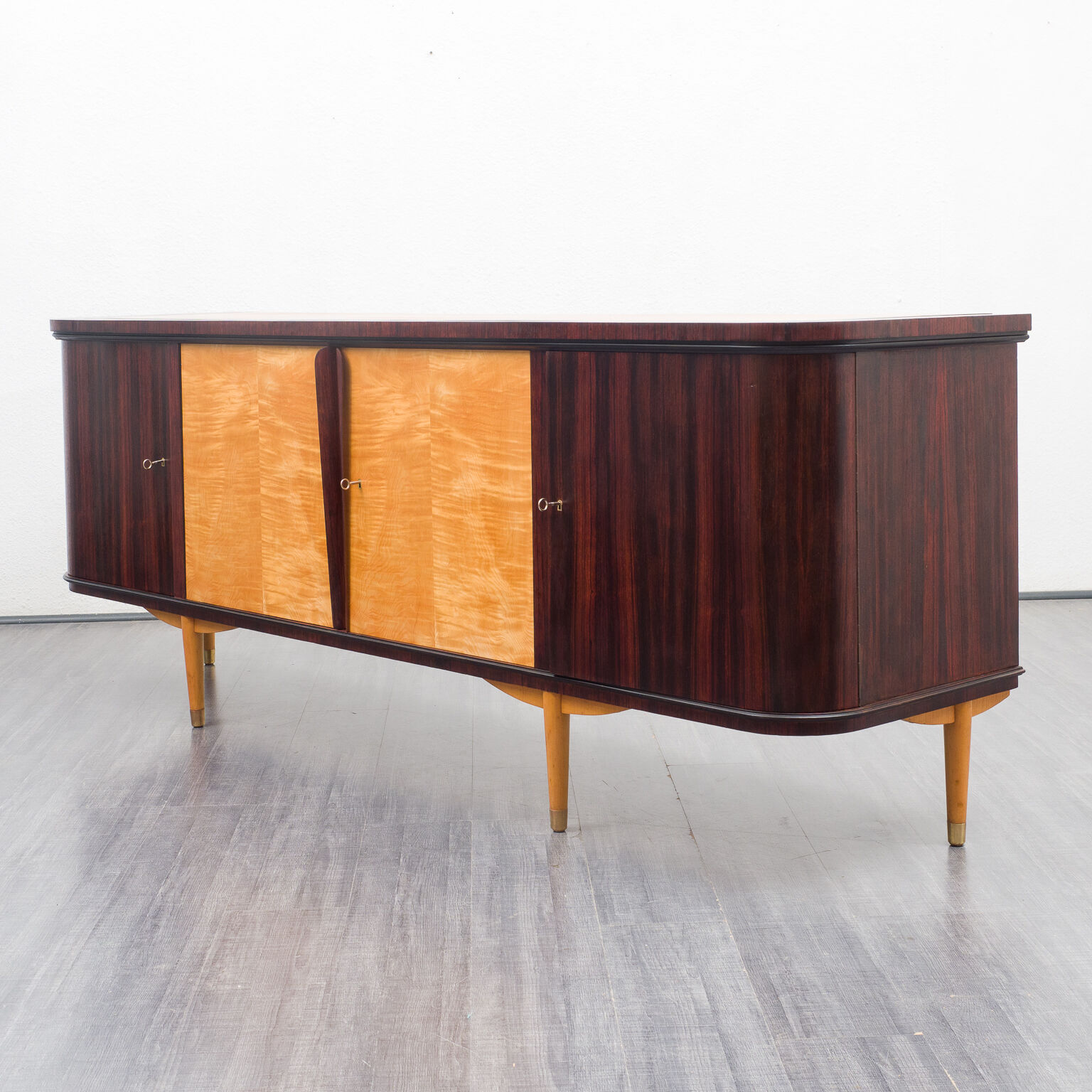 Enfilade buffet années 50 palissandre et erable