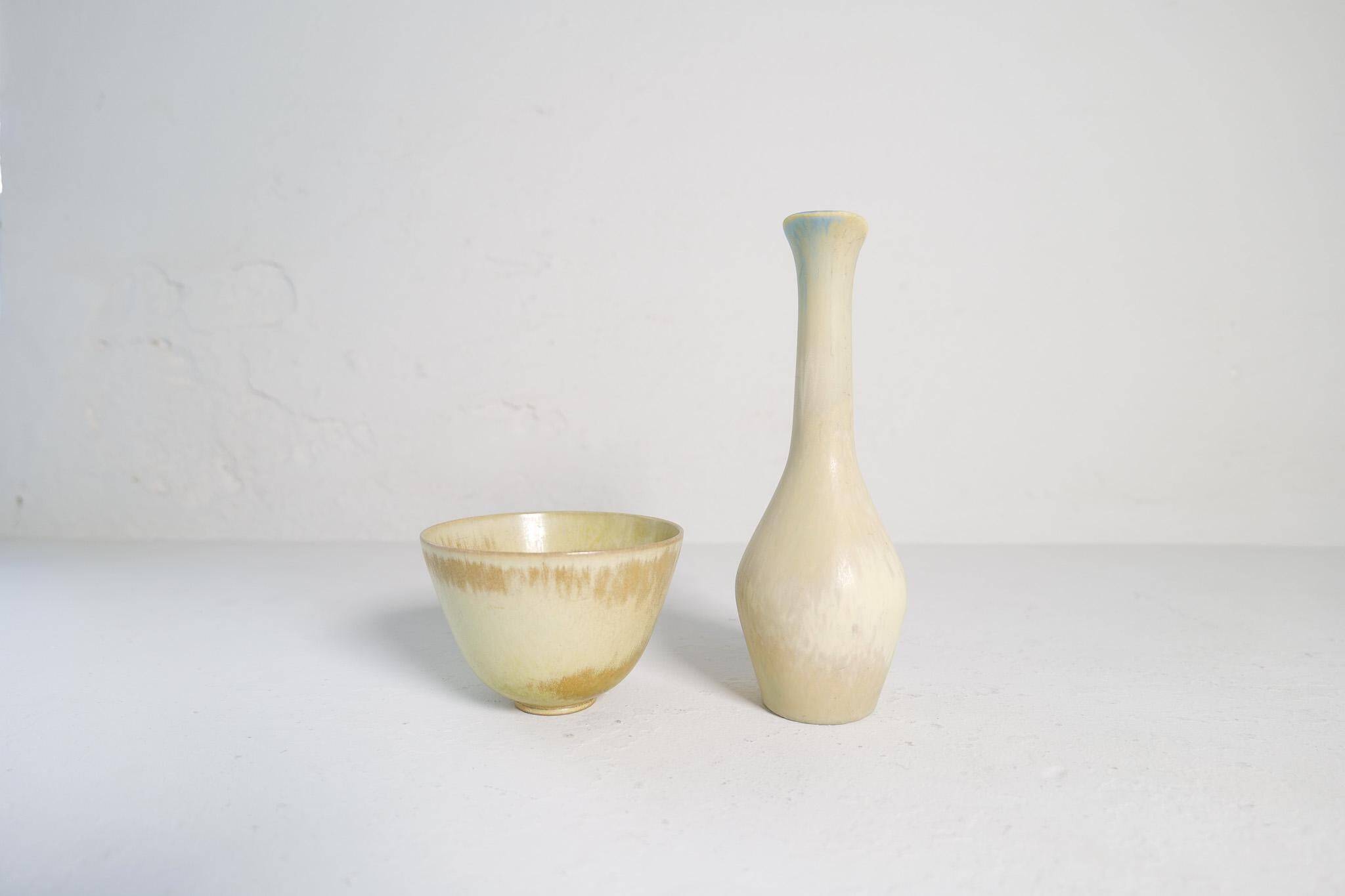Collection of 2 ceramic vessels by Gunnar Nylund Rörstrand Sweden, 1950s
