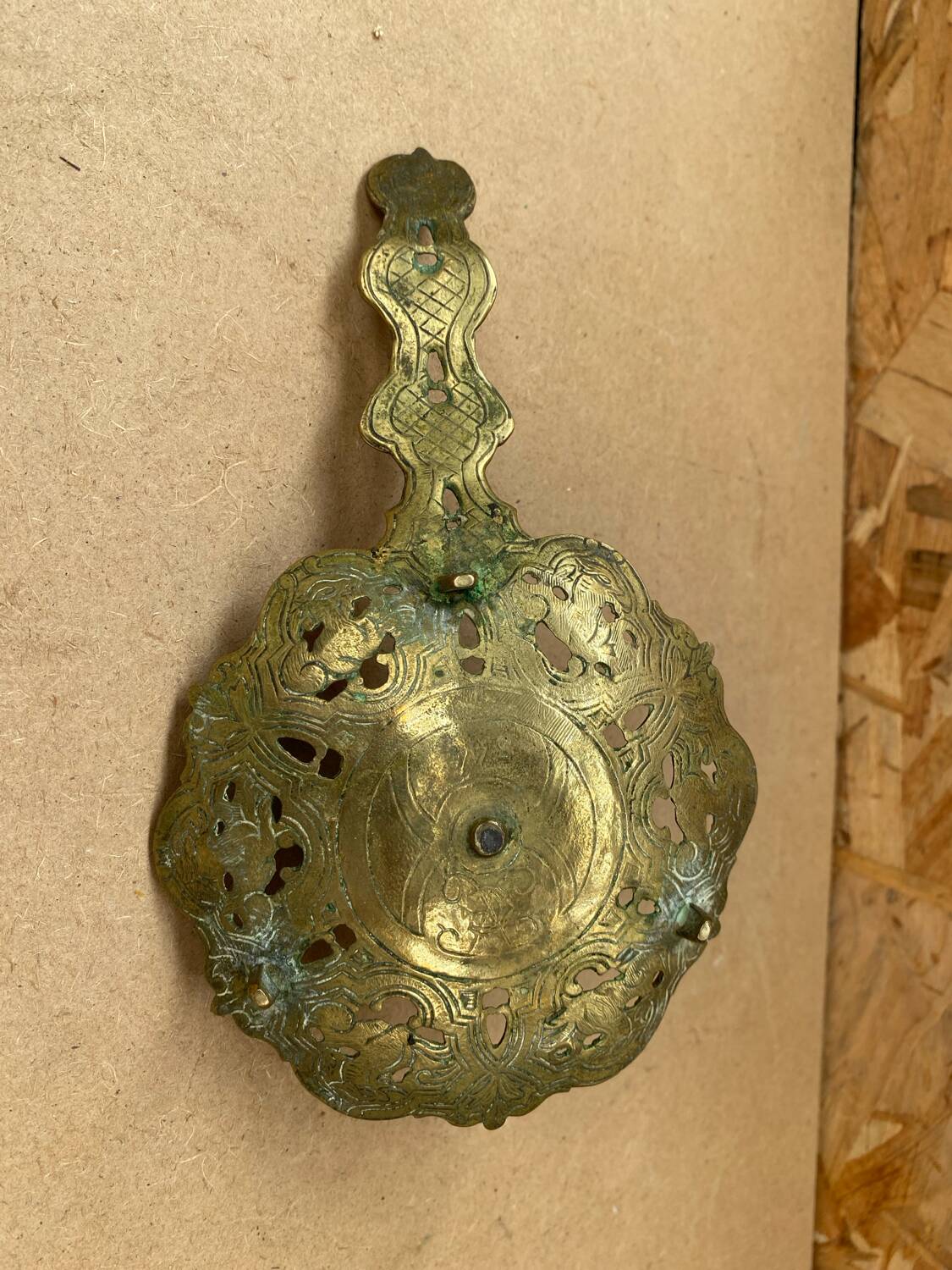 Antique Vintage Gilt Bronze Cellar Raz Hand Candle Holder