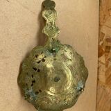Antique Vintage Gilt Bronze Cellar Raz Hand Candle Holder