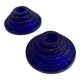 Pair of blue glass candlesticks