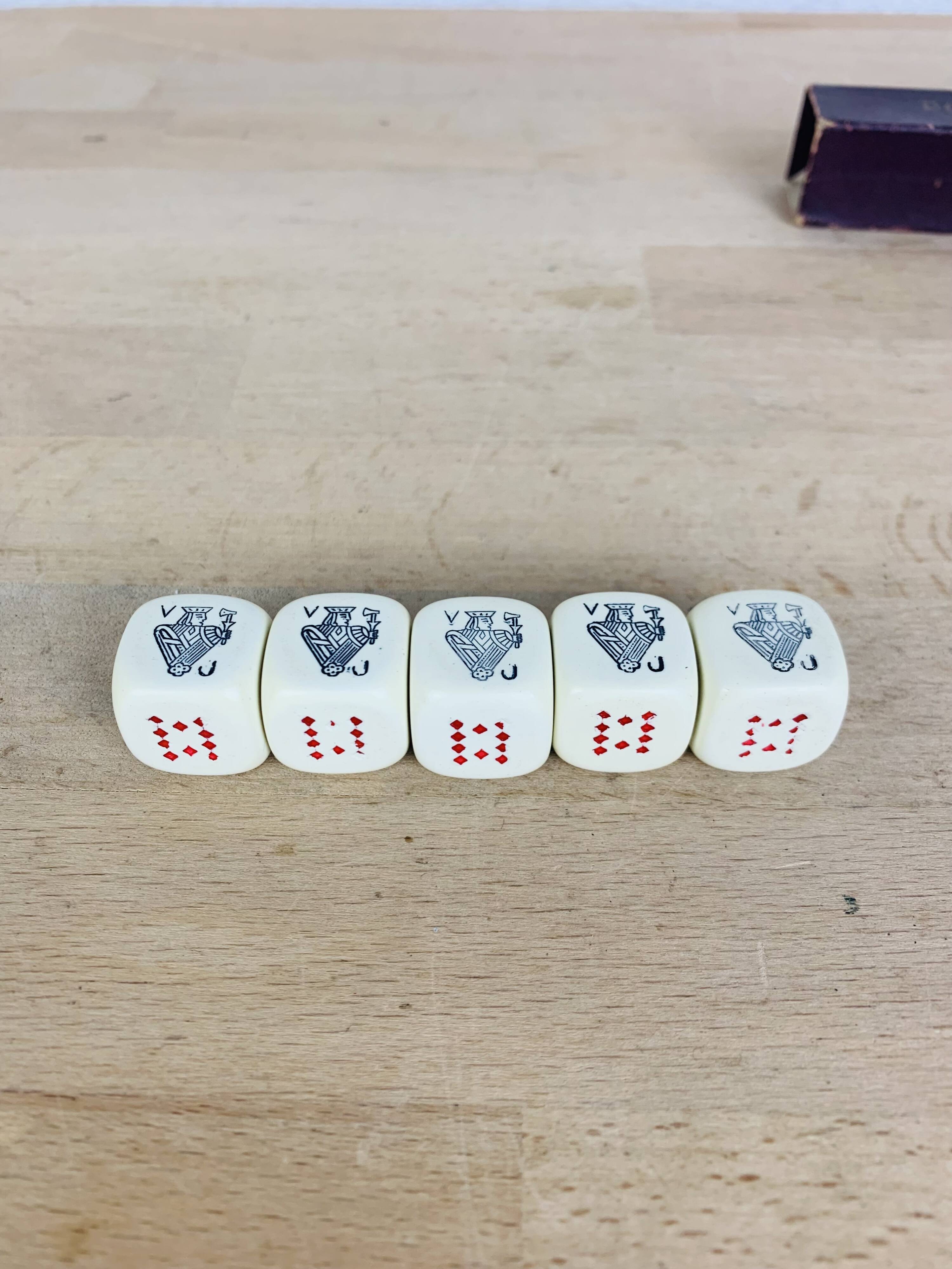 Vintage Ace Poker Dice Set