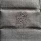 Old embroidered table napkin MA dark grey