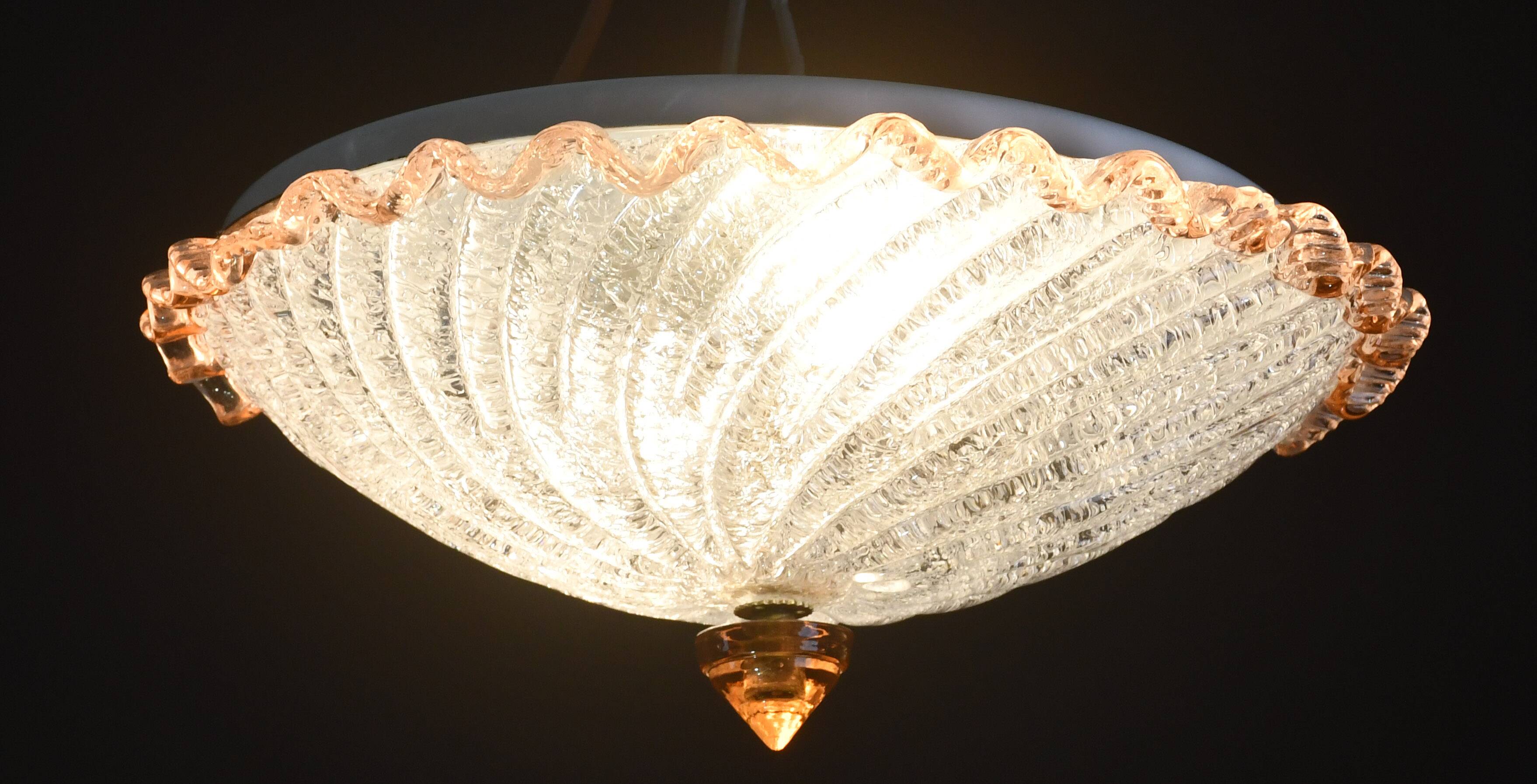 Lustre en verre de Murano Lady Pink, Murano, 1970