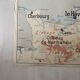 Vintage school map 1950 double-sided "Brittany and Normandy"