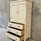 Armoire ancienne française brocante blanche avec tiroirs 83x148 cm