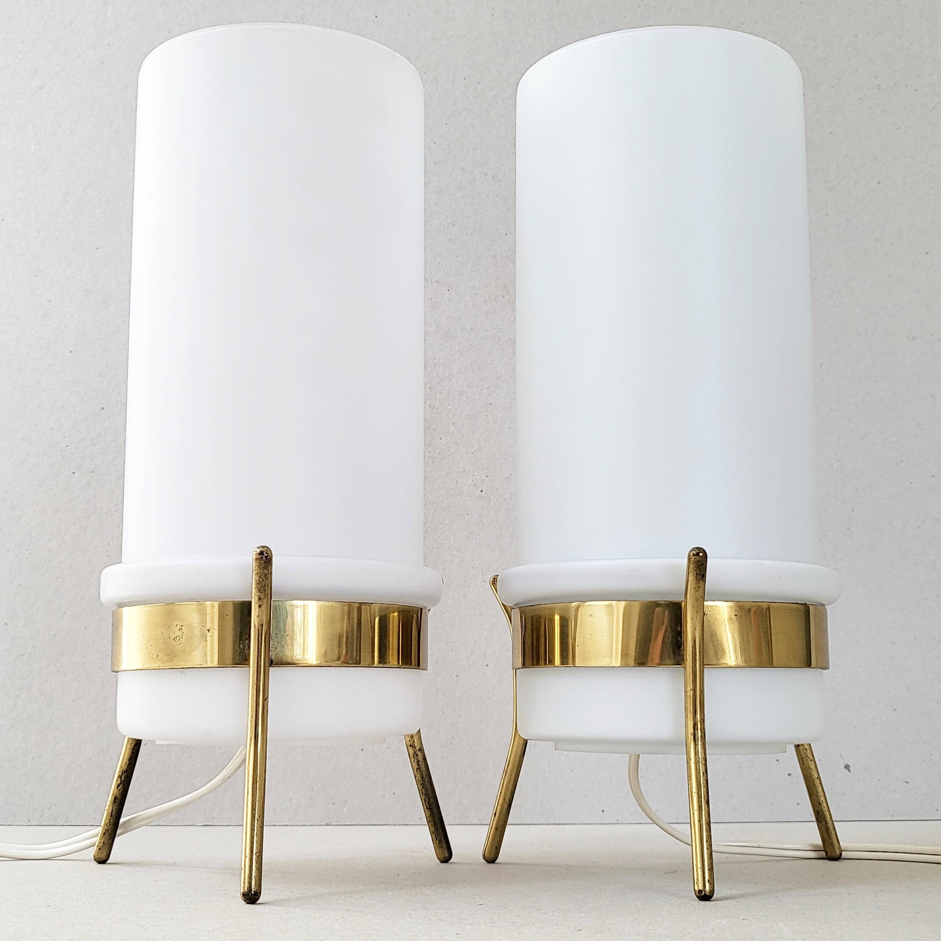 Pair of vintage 1950 Parscot lamps