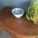 Old wooden half moon table