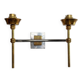 Double metal wall light in Jansen house style