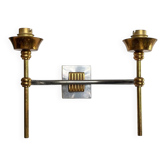Double metal wall light in Jansen house style